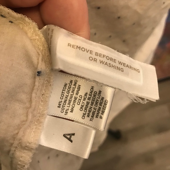 Cream Linen/Cotton button down shirt - Picture 5 of 5